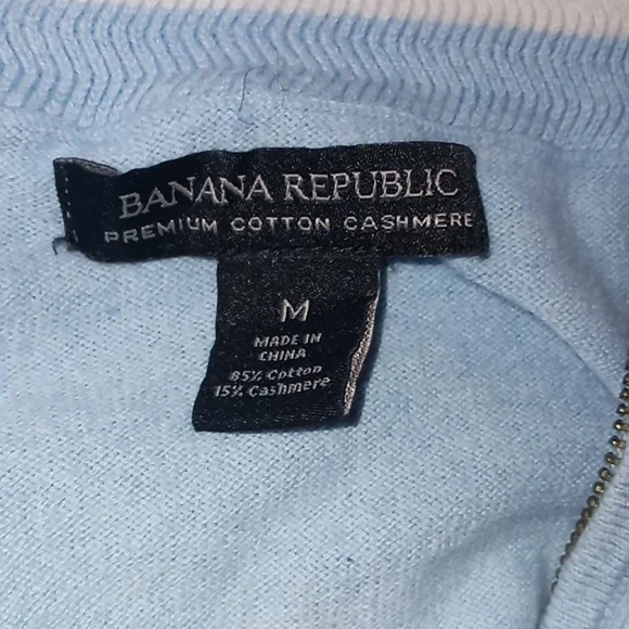 Banana Republic prem. cotton/cashmere Pict#2 Blue - Picture 2 of 4